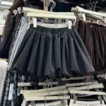 Imitation Suede Flower Bud Skirt Women's New Autumn Winter Loose Versatile A-line Puffy Short Skirt