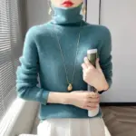 Women Sweater Turtleneck Slim Pullovers Autumn Winter Warm Bottoming Shirts Jumpers Basic High Strecth Korean Knitwear 2025 - Image 4